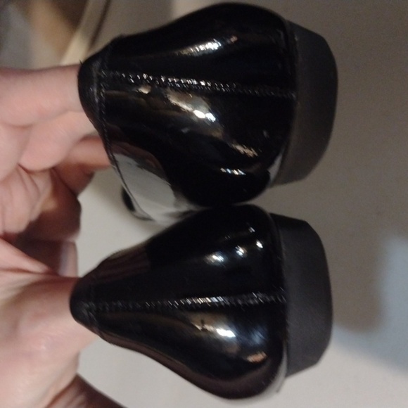 Black Ballet Elsie peep toe flats Cole Hann 8b - Picture 6 of 7